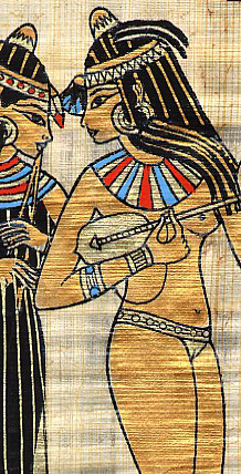 Sängerin auf Papyrus